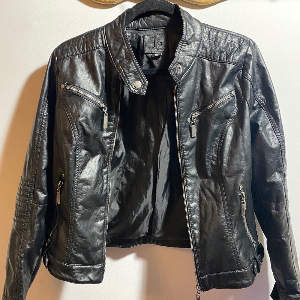 Faux Leather Lightweight Motorcycle Jacket